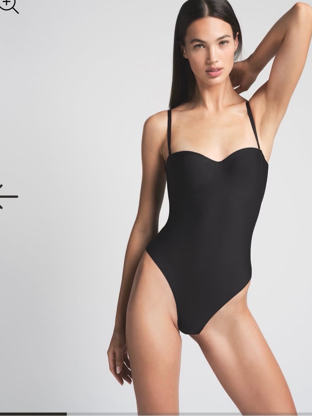 Skims underwire thong bodysuit onyx black size M